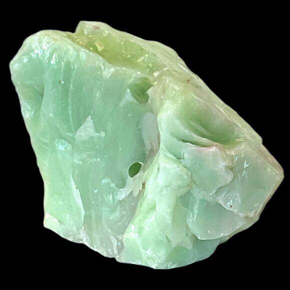 Lime Green Art Glass Cullet Glowing Manganese Slag Glass #5GX26 - Picture 5 of 7